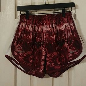 Nike red tie dye razorback running short